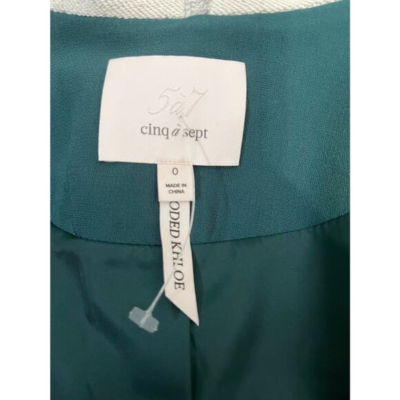 NEW Cinq A Sept Hooded Chloe Jacket in Green Onyx Size 0 - Picture 5 of 6